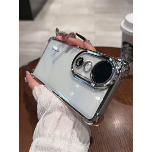 เคส Vivo V40 5G เคส Vivo V40 Pro 5G เคสกันกระแทกเจลลี่ใสพร้อมตัวป้องกันเลนส์กล้องถ่ายรูปสำหรับโทรศัพท์มือถือสไตล์เรียบง่ายเคสโทรศัพท์มือถือตัวชุบโลหะหรูหรา