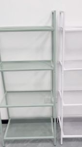 Whtense ชั้นวางหนังสือสูงจากพื้นจรดเพดานในห้องครัว/ชั้นวางหนังสือเหล็กดัดหลายชั้น/ชั้นวางดอกไม้ในห้องนั่งเล่นที่ระเบียง