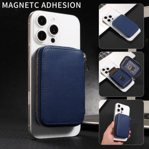 For Magsafe Wallet Magnetic Card Holder RFID Blocking PU Leather Minimalist Phone Wallet Compatible MagSafe Phones and Case