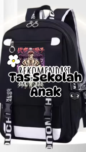 Js Stlye Tas Sekolah GOJO SOTORU Y 0073 Uniseks Tas Ransel Bahu GandaTas Laptop Mochila 4in1 anak