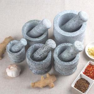 ZHENG FU | Polished Stone Mortar For Crushing Garlic At Home