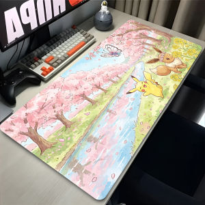 Bandai | Mouse Pad Gaming PC Accessories Eevee Gamer Cabiner Keyboard Rug XXL P-pokemon Desktop Mouse Mat Carpet Kawaii Rubber Mousepad