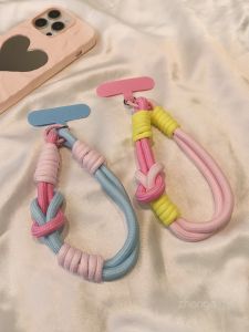 Short Outdoor Durable Phone Strap Wristlet Multi-Functional Two-Way Ring Buckle Key Cover Ins Dopaamine Mobile Phone Lanyard