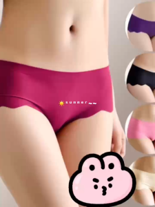 6pcs Seamless Ice Silk Lingerie Panty for Ultimate Breathable Comfort Underwear Mid Waist 26-28W