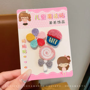 Female Kids Hair Patch Cartoon Velcro Girl Baby Cute Hairpin No Trace Does Not Hurt Hair Bangs Sticky Hair Accessories