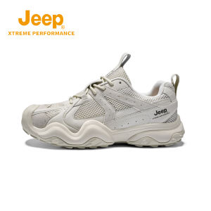 Jeep | Jeep Mens Outdoor Hiking Shoes Spring Summer Mesh Upper Anti-collision Toe Breathable Shock-absorbing Non-slip Mountain Climbing Boots