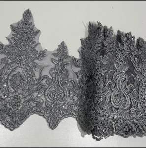 Renda lace sequin tinggi 31cm lace baju raya lace baju nikah patch lace