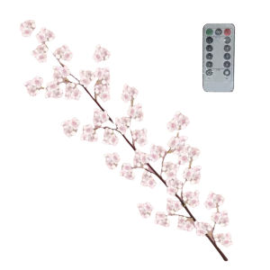 LED Lighted Artificial Flowers Sakura Vine Branch Lamp Cherry Blossom Fairy Lights for Wedding Party Decoration