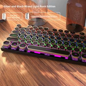 EWEADN | Punk Mechanical Keyboard Wired Mouse Set