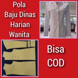 【COD】Pola Baju Dinas Harian Wanita Dewasa | Pola Seragam Kerja Wanita | Pola Instan | Pola Jiplak | Pola Jahitan Lengkap Firdaus Busana
