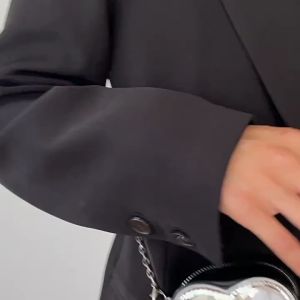 Tas Bahu & Selempang Tas Wanita Bentuk Hati dengan Rantai Mutiara Trendy Mini Cermin Rantai Bentuk Hati Mutiara Mini