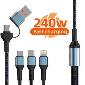 3 In1 Charging Cable Multi USB Port Multiple USB Charging Cord Type C Micro Charger Mobile Phone Wire For IPhone14 13 12 Samsung