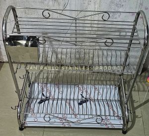 24 plates dish rack / dish 3 layer pure stainless 304