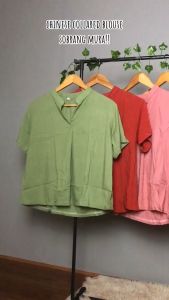NFC Chinese Collared Blouse (Variety of Colors Up to LARGE size Chalis Material)