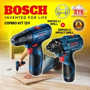 SYK Bosch Combo Kit 12V GDR 120-LI +GSR 120-LI Bosch Cordless Drill Cordless Impact Driver Power Tools - 06019G80L3