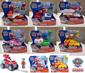 Genuine Paw Patrol Fire Rescue Ryder Chase Marshall Rocky Rubble Zuma Skye with Action Figure Kids Toys for Boys Girls Ages 3+