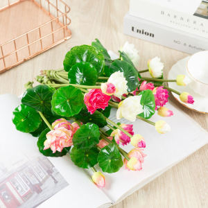 Fake Flower and Plastic Flower Fake Lotus Lotus Artificial Flower Decoration High-End Props New Arrival Living Room Home Fancy Internet Celebrity