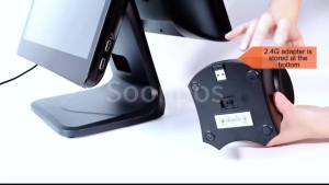 Soonpos Auto Sensing Wireless Desktop Barcode Scanners USB 2.4G Bluetooth 1D 2D QR Code Bar Code Reader for Supermarket Warehouse