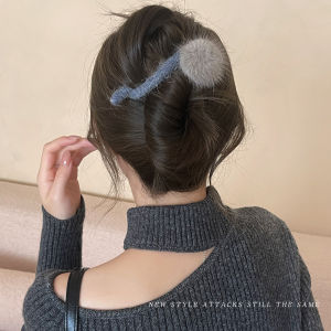 Fall Winter Plush Hair Clips Womens Stylish Hair Grips Back of Head Twisted Clips 2025 New Hair Accessories Hair Decorations