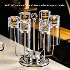BANGBEBE | High-end Crystal Glass Water Cup with Luxury Gold Foil