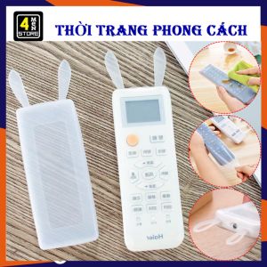 Bọc Điều Khiển Tivi Bằng Silicon Siêu Dai Chống Thấm Nước Bụi Bẩn - Vỏ Bao Remote Chống Bụi Tai Thỏ / Bọc Remote Điều Hòa Bằng Nhựa Silicon Dẻo Trong