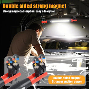 COB Powerful High Lumen Led Work Light Rechargeable/Cordless Led Work Light Rechargeable Work Light With Stand Rechargeable for Car Emergency Repair Underhood Work Light Magnetic Flashlight Rechargeable Heavy Duty