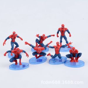 <Available> 7 cái/bộ phim Avengers Spiderman nhân vật phim hành động PVC nhện người mẫu búp bê trang trí bánh đồ chơi trẻ em Quà tặng
