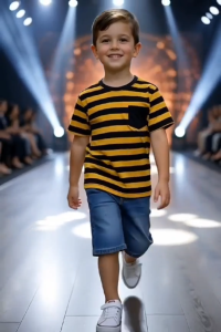 Chappy 3 pieces bundle Kids stripe Tshirt 3-8 years old