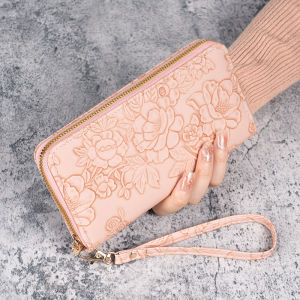 2024 new wallet female long Korean fashion hand-held coin purse zipper multifunctional ladies mobile phone bag