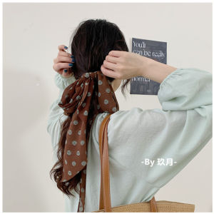 Khăn Choàng Dài Kiểu Pháp Lãng Mạn Ins Polka Dot Retro Khăn Choàng Cổ Mềm Mại Ngọt Ngào Cho Bé Gái Khăn Quấn Tóc Đi Du Lịch Mùa Hè Mùa Thu