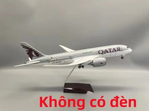 Mô Hình Máy Bay Boeing B787 Tỷ Lệ 1:130 43cm Hãng Hàng Không Qatar Chất Liệu Nhựa Đúc Có Đèn LED Dùng Để Sưu Tầm Và Trưng Bày