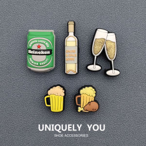 New Arrival Crocs Cartoon Hole Shoes Shoe Ornament Shoe Buckle Accessories Genuine Goods Zhibi Star Shoes Accessories Beer Wine Glass
