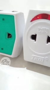 T Multi Colokan Listrik Steker 3 Cabang TRM WARNA