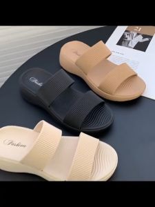 StrideStyle1 Slippers: Soft Rubber Rounded Toe Slip Ons