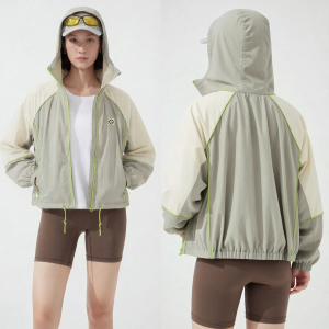 Sun Protection Colorblock Short Jacket