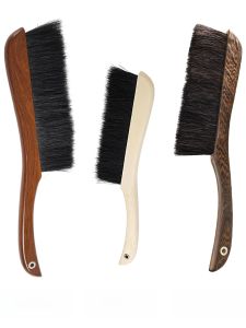 Wooden Handle Dust Removal Brush Soft Bristle Horse Hair Pig Bristle Bed Cleaning Sweeping Brush for Clothes Car Snow