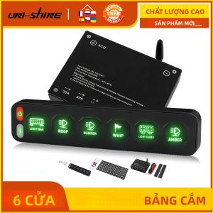 Công Tắc Điều Khiển Điện Tử Không Dây Cảm Ứng UNI-SHINE Đèn RGB Nhấp Nháy Đa Chức Năng Cho Ô Tô 4x4 Thuyền Bảng Điều Khiển 12V 24V 4/6
