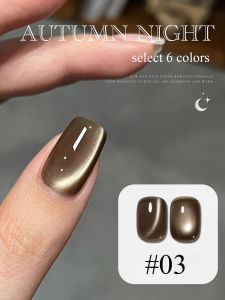 1pcs WS Autumn Moon Night Boil New Tea Cat Eye Gel Nail Polish Advanced Tea Brown Golden Brown Cat Eye Nail Art Nail Supplies