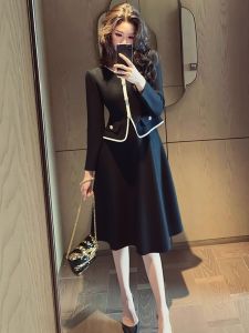 SHANGSHA | Elegant Set Style Little Black Dress
