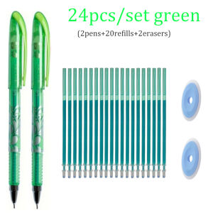 MROOFUL | New 0.5mm Erasable Gel Pen Set 6 Colors Ink Writing Gel Pens Refills Rods Washable Handle for School Office Stationery Supplies