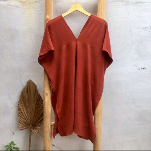 Long Square Nagita / Long Nagita Square Crincle Air Flow / Atasan Wanita Model Nagita Bahan Crinkle Airflow Premium / Midi Dres Kringkel Krinkel Terbaru 2023 Banyak Pilihan Warna V Neck Katun Polos