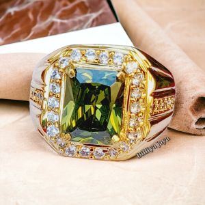 CINCIN BATU GREEN PRIDOT KOTAK MEWAH&ELEGAN