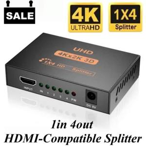 4K X 2K 1 in 4 out HDMI-compatible Splitter Switch UHD Video Switcher Cable Adapter Monitor Laptop PC HDTV Video Setup