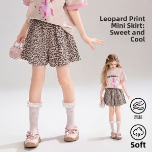 Ask Junior | Summer New Fashion Wear Outer Leopard Print Sweet and Cool Girls Shorts