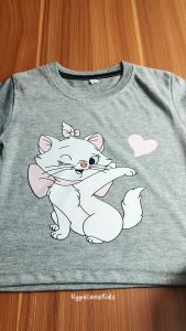 Baju Kaos Anak Perempuan Lucu Import Usia 1 - 10 Tahun Gambar Marie - Hypelane Kids - DTF