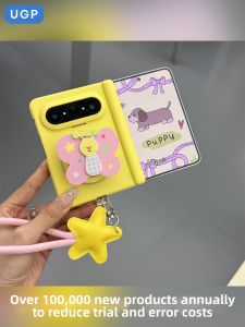 UGP | New Protective Case for Huawei PuraX Foldable Phone Yellow Butterfly Full Protection