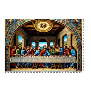 1000pcs Last Supper by Leonardo da Vinci Jigsaw Puzzle - Large Religious Art Puzzle for Adults & Families Vibrant Colors