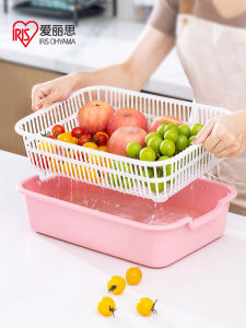 Thùng Đựng Trái Cây Bằng Nhựa Hai Lớp Lớn IRIS Alice Dùng Trong Nhà Bếp Thùng Đựng Rau Củ Quả Thùng Rỗng Thùng Đựng Trái Cây