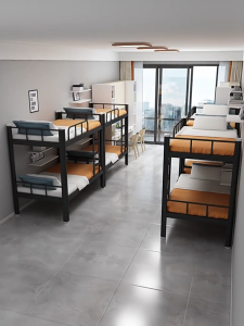 HOM HEART เตียงสองชั้น เตียงสอง2ชั้น เตียงเหล็กสองชั้น 3 สเปค 90/100/120 cm เหมาะแก่การใช้งานหลากหลายสถานที่ หอพักนักเรียนเตียงพนักงานหอพักเตียงสองชั้น