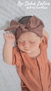 Romper Bayi Duo Tone Ruffle Edisi Rumah Tangga - Duha Zafira